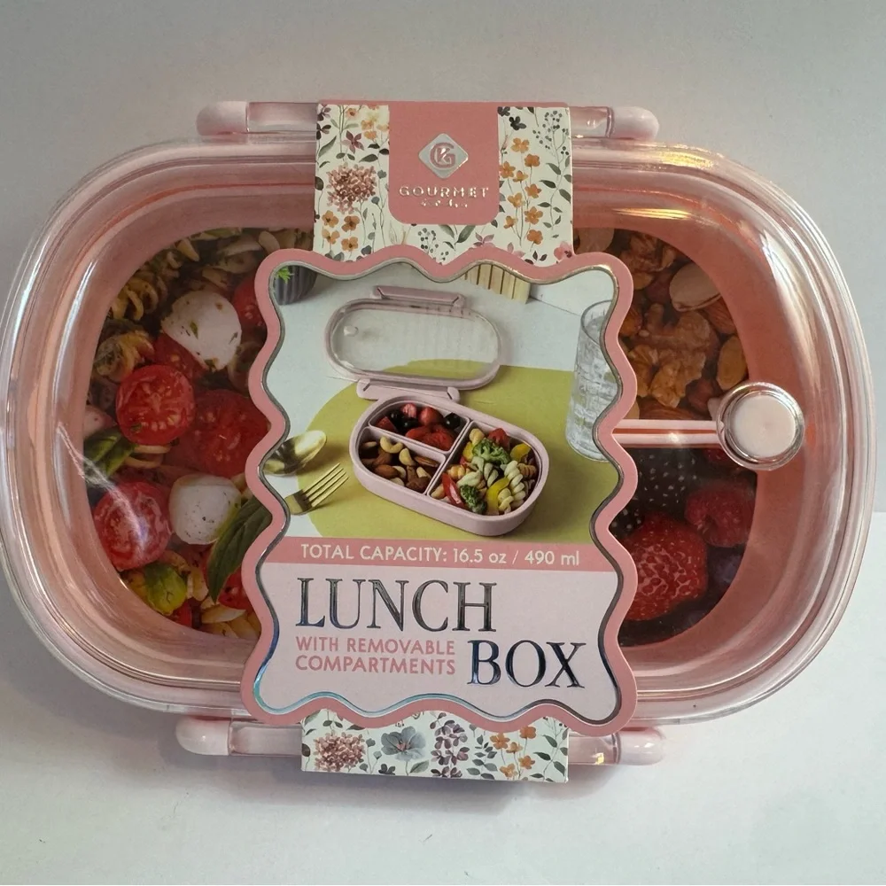 Gourmet Kitchen Lunch Box with Removable Compartments and Airtight Lid